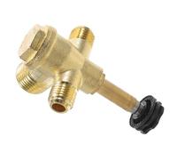 Air Compressor Check Valve 4 Way Replacement for Piston Pumps | Hpb59-1 Zinc Alloy, Golden Finish, Polished round Edges, Daily Maintenance Replacement, 4 Way Connector