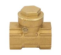 Air Compressor Check Valve, Brass Swing Check Valve Check Valve Brass One Way Automatic Swing Check Valve DN15 for Water Oil Acidic Media