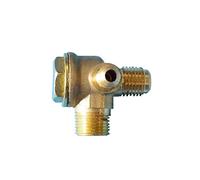 Air Compressor Check Valve Threaded Check Valve Brass 3-Port Tube Connector Tool Male 3/8"*14"*1.5"*1/8"