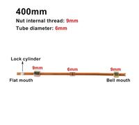 Air Compressor Exhaust Tube for Household Use - 9 mm Thread Aluminum Construction with Lock Cylinder, Copper-Tone Finish, 200-600 mm Adjustable Length (400mm)