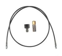 Air Compressor Hose 3.28ft M10x1 Thread Reinforced Nylon Braided Line With Spring Protection For Hand Operated Pump System