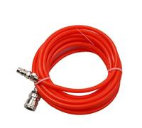 Air Compressor Hose 5 * 8mm Pneumatic Straight Pipe Tube with Quick Connectors for C-Type Coupling, 5/10/15/20/30M Red 5 Meters