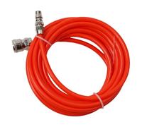 Air Compressor Hose 5 * 8mm Pneumatic Straight Pipe Tube with Quick Connectors for C-Type Coupling, 5/10/15/20/30M Red 15 Meters