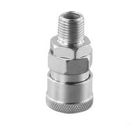 Air Compressor Hose Connector SH20 Silver Metal(SM20) | Galvanized iron build, rust resistant, SP20 model, quick connect, silver finish