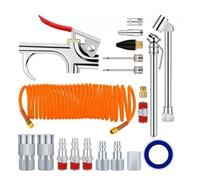 Air Compressor Hose, European Style Quick Coupler and Plug, Dust Gun with Air Compressor Tool and Nozzle Kit, Improves Efficiency, for Automotive Repair (20- Orange)