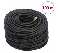 Air Hose Hybrid 100m Black 9.5mm ID 15mm OD Rubber PVC 20bar 300PSI FlexiblePro