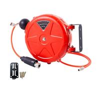 Air Compressor Hose Reel, 10m Wall Mounted Automatic Rewind Air Hose Tool with Swivel Bracket, Compressor Accessories for Garage, Workshop, Car Repair
