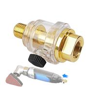 Air Compressor Inline Oiler - Mini Pneumatic Oiler Unit, Durable Threaded Lubricator | 1/4 Inch Air Line Lubricator for Spray Guns, Screwdrivers, and Angle Grinders, Tool Maintenance Accessory
