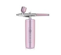 Air Compressor Kit Facial Airbrush Sprayer Water Oxygen Injection for Nail Art Tattoo Craft Cake Nano Fog Mist Effortless Precision Consistent Spray(RAYL-SCB1-Pink1)