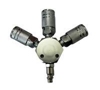 Air Compressor Manifold Fitting 3 Way Manifold Quick Connectors Multipurpose Industrial Type Air Plugs Replacement Quick Install Pneumatic Adapter