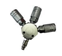 Air Compressor Manifold Fitting 3 Way Manifold Quick Connectors Multipurpose Industrial Type Air Plugs Replacement Professional and Everyday Use