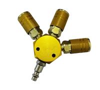 Air Compressor Manifold Fitting 3 Way Manifold Quick Connectors Multipurpose Industrial Type Air Plugs Replacement Quick Install Pneumatic Adapter