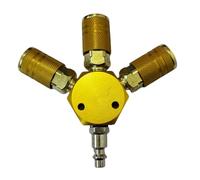 Air Compressor Manifold Fitting 3 Way Quick Connectors Fittings Industrial Type Air Plug Compressor Adapter Home Garage Pneumatic Joint