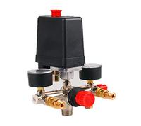 Air Compressor Pressure Control Switch with for Control Manifold Regulators Gauge 90-120PSI for Air Compressor Part Replacement