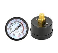 Air Compressor Pressure Gauge, Glycerin Filled Pressure Gauge, Instrument Pressure Measuring Meter, for Water Oil Pressure Test in Pipe Pool Pump Sand Filter Air Compressor