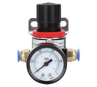 Air Compressor Pressure Regulator Reducing Valve with 8mm Connector Air Pump Treatment Fittings Accessories Plastic Steel Holes Part Connector Retaining Ring