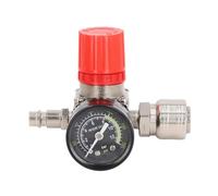 Air Compressor Pressure Regulator with, 4 Holes 0-180PSI European Standard Adjustment Knob, Aluminum Alloy and Iron Construction, Accurate Gas Flow Control for Compressors an
