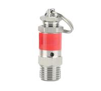 Air Compressor Pressure Relief Valve, Pressure Relief Valve Stainless Steel 0.5-10 Bar BSPT Male 1/8 Inch 1/4 Inch for Gas(0.2mpa 2bar,1/4 BSPT)