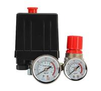 Air Compressor Pressure Switch, Air Compressor Replacement Parts 0-180PSI with Gauge Control Ball Valve Controller Air Compressor Regulator with Gauge for Replacement