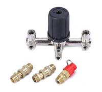 Air Compressor Pressure Switch Double Outlet Tube Air Compressor Switch Pressure Regulator Valve Fit Part With Bracket