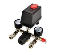 Air Compressor Pressure Switch Regulator, Adjustable Manifold Regulator Gauge Gauge Air Pump Parts For Air Compressor(European connector)