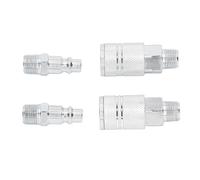 Air Compressor Quick Connect Fittings, Air Hose Quick Connect Air Hose Fittings 2 External Connection 2 External Plug 3/8 Inch NPT Industrial Air Compressor Quick Connect Fittings