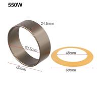 Air Compressor Replacement Piston for Ring Kit - Oil-Free Rubber Cup Cylinder Sleeve for Ring, Fits 550W/750W/1100W/1500W Air Compressors, 2-Piece Set (for 550W)