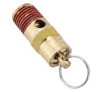 Air Compressor Safety Relief Valve 1/4" NPT Brass 125 PSI Preset with Stainless Steel Spring, for Tank Pressure Release