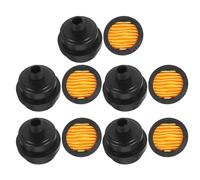 Air Compressor Silencer Filter Replacement 10 Sets for Mini Pumps | Plastic round Black Housing, Universal Fit for Pneumatic Units, Labs and Clinics, Noise Reduction Accessory