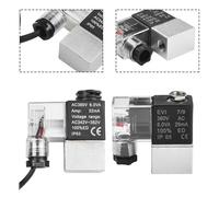 Air Compressor Solenoid Valve 380V Exhaust Check Valve Silent Oil-Free Design with Carbon Steel or Cast Aluminum Body for Efficient Air(380V B)