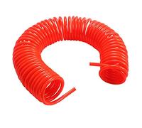 Air Compressor Tool Hose, 8mm x 5mm PU Spring Tube Air Pressure Hose Spiral Pipe for Compressor Flexible Air Tool (3M, Without Fitting)