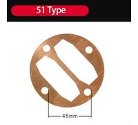 Air Compressor Valve Plate Gaskets Washers Set for Cylinder Head Base - 51/65 Type Copper Replacement for Oil & Oil Machine, 3 Pcs(51 Type)