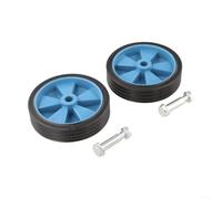 Air Compressor Wheels 5 Inch Green Caster Set Shockproof Silent Replacement for Oil Free Pumps Easy Install with Screws 2pcs