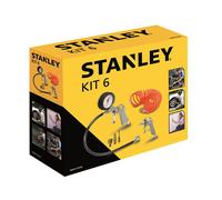 Air Compressors 6-Piece Air Tool Kit with 5m Spiral Hose, Inflator and Blow Gun.