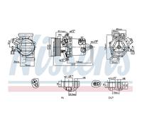 Air Con Compressor 890053 Nissens AC Conditioning 10001187 10007986 11018813