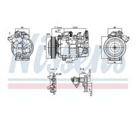 Nissens Aircon Compressor 891043 for eg. RENAULT MEGANE (2016) 1.5 DCI etc