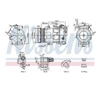 Air Con Compressor 891103 Nissens AC Conditioning 9828685080 9828684880