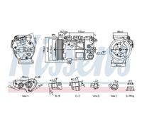 Air Con Compressor 891141 Nissens AC Conditioning 926004EB2A