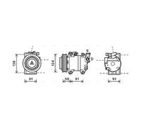 AVA Aircon Compressor DNK344 for NISSAN CABSTAR (2007) 2.5 DCI etc