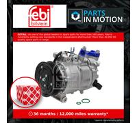 Air Con Compressor fits AUDI A4 B8 2.0D 07 to 15 AC Conditioning 8K0260805N Febi