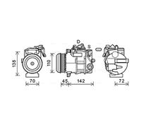 PRASCO MSAK682 Air conditioning compressor
