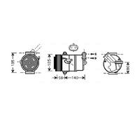 AVA COOLING SYSTEMS OLAK428 Air conditioning compressor
