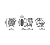 Air Con Compressor OLAK607 AVA AC Conditioning 13346493 13378497 13412249