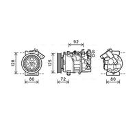 Air Con Compressor RTAK489 AVA AC Conditioning 7711497392 8200939386