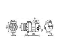 PRASCO VNAK384 Air conditioning compressor