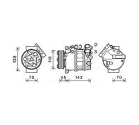 Air Con Compressor VOAK192 AVA AC Conditioning 1684906 1722070 1901474 31291251