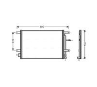 Air Con Condenser AI5238 AVA AC Conditioning 8E0260401Q 8E0260403E 8E0260403H