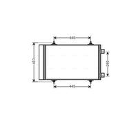 Air Con Condenser CNA5263D AVA AC Conditioning 1400836980 1440143080 1499040080