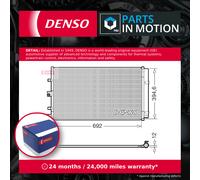 Air Con Condenser fits FORD ECOSPORT TDCi 1.5D 2017 on AC Conditioning Denso New