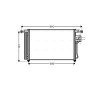 Air Con Condenser HY5175D AVA AC Conditioning 976062B000 976062B000AS 976062B200